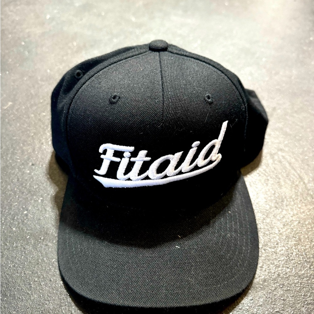 FitAid Black Snapback hat